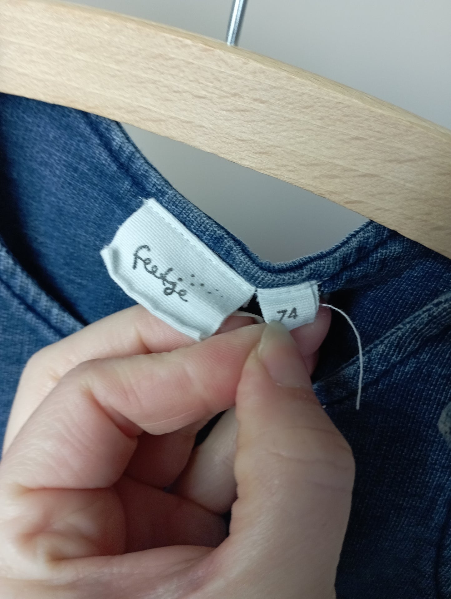 Jurkje in jeanslook 74 Feetje