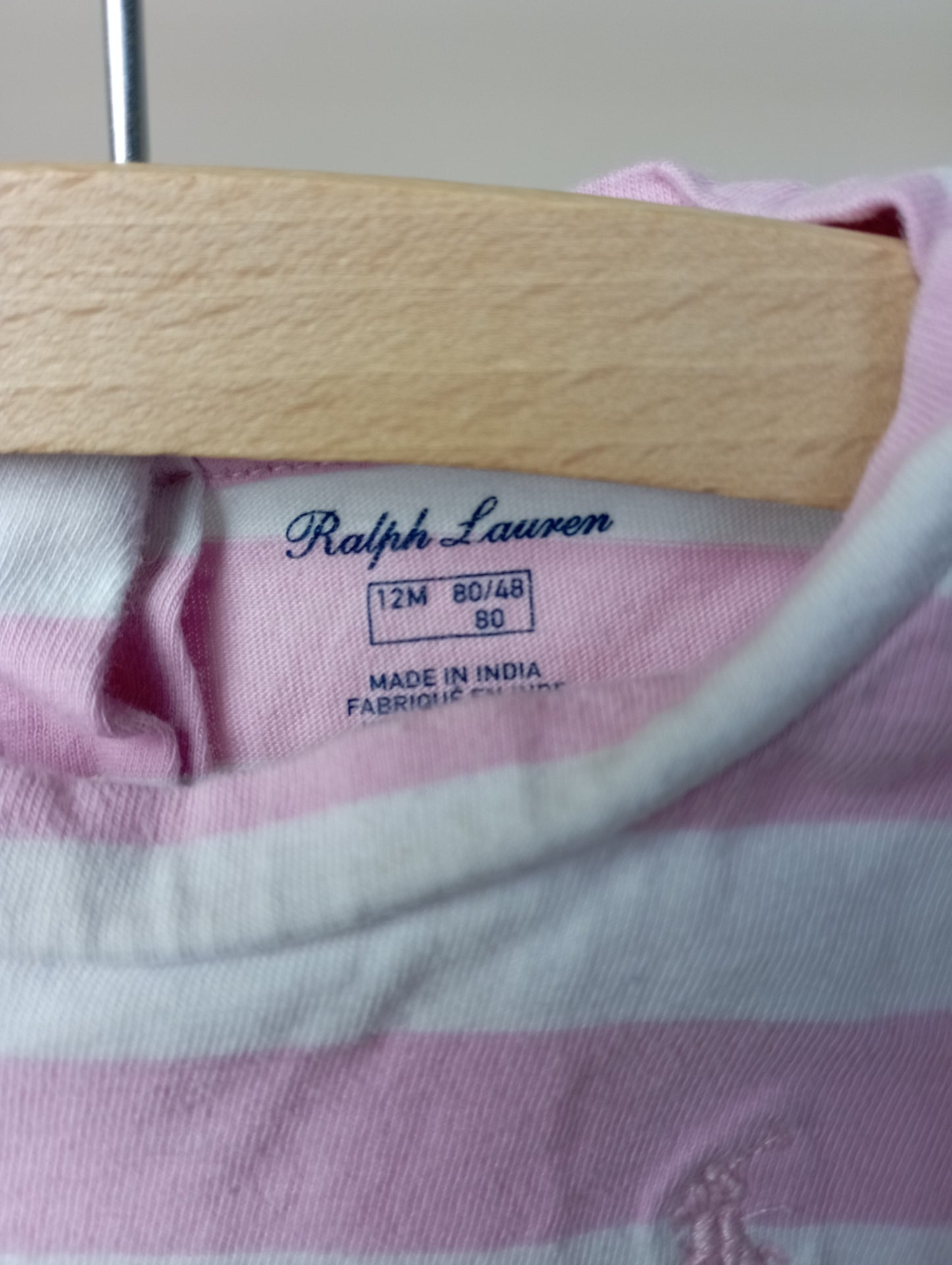 Shirtje met strepen 12m Ralph Lauren