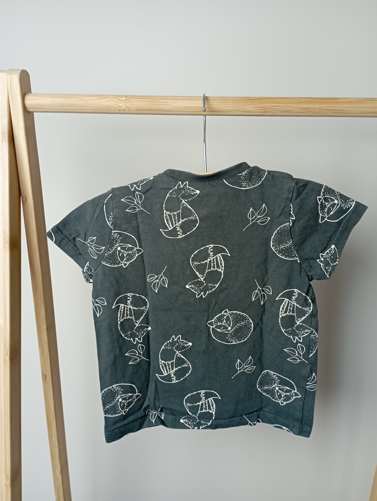 Shirt met vosjes 80 Hema