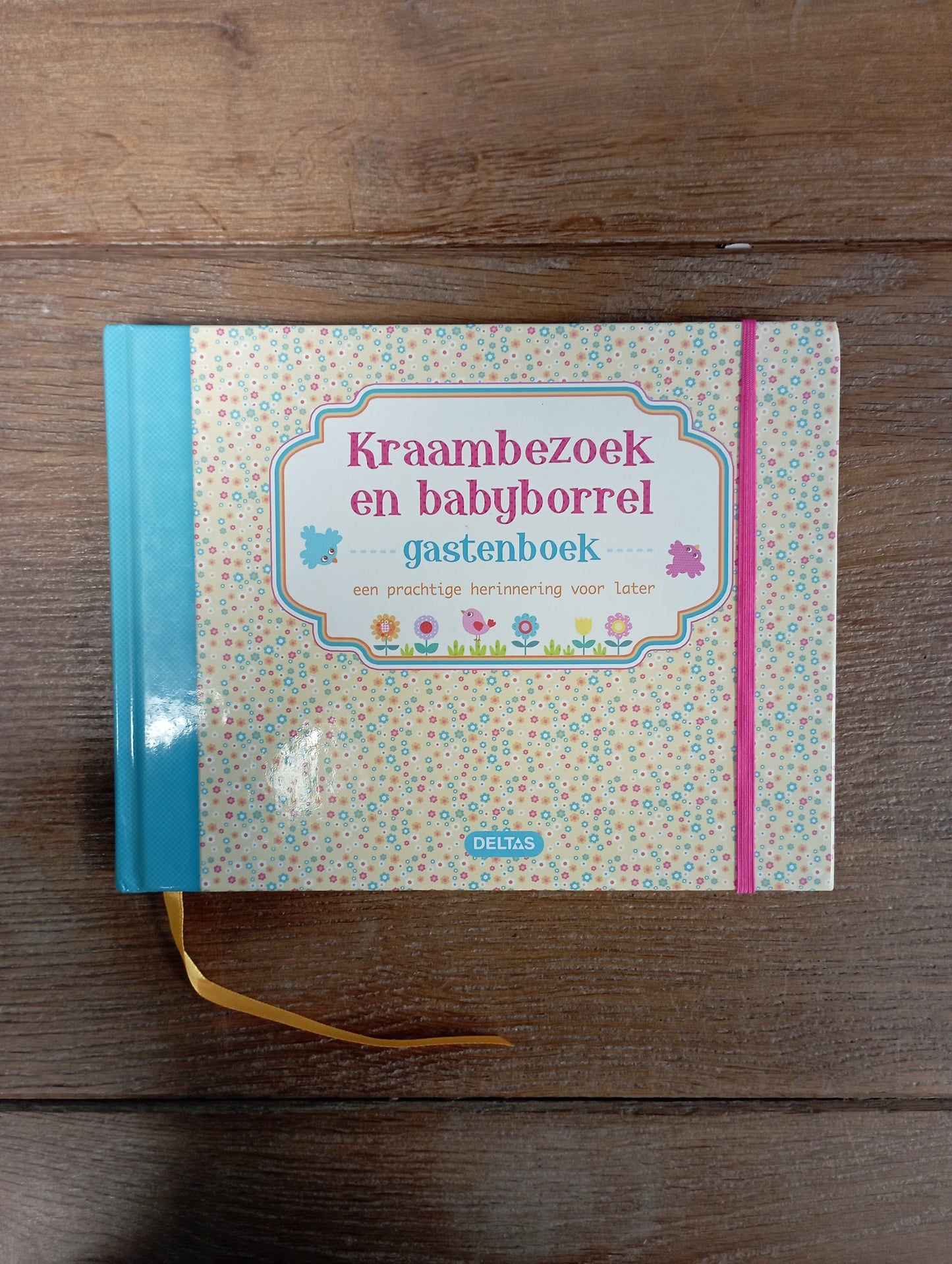 Kraambezoek en babyborrel gastenboek Deltas