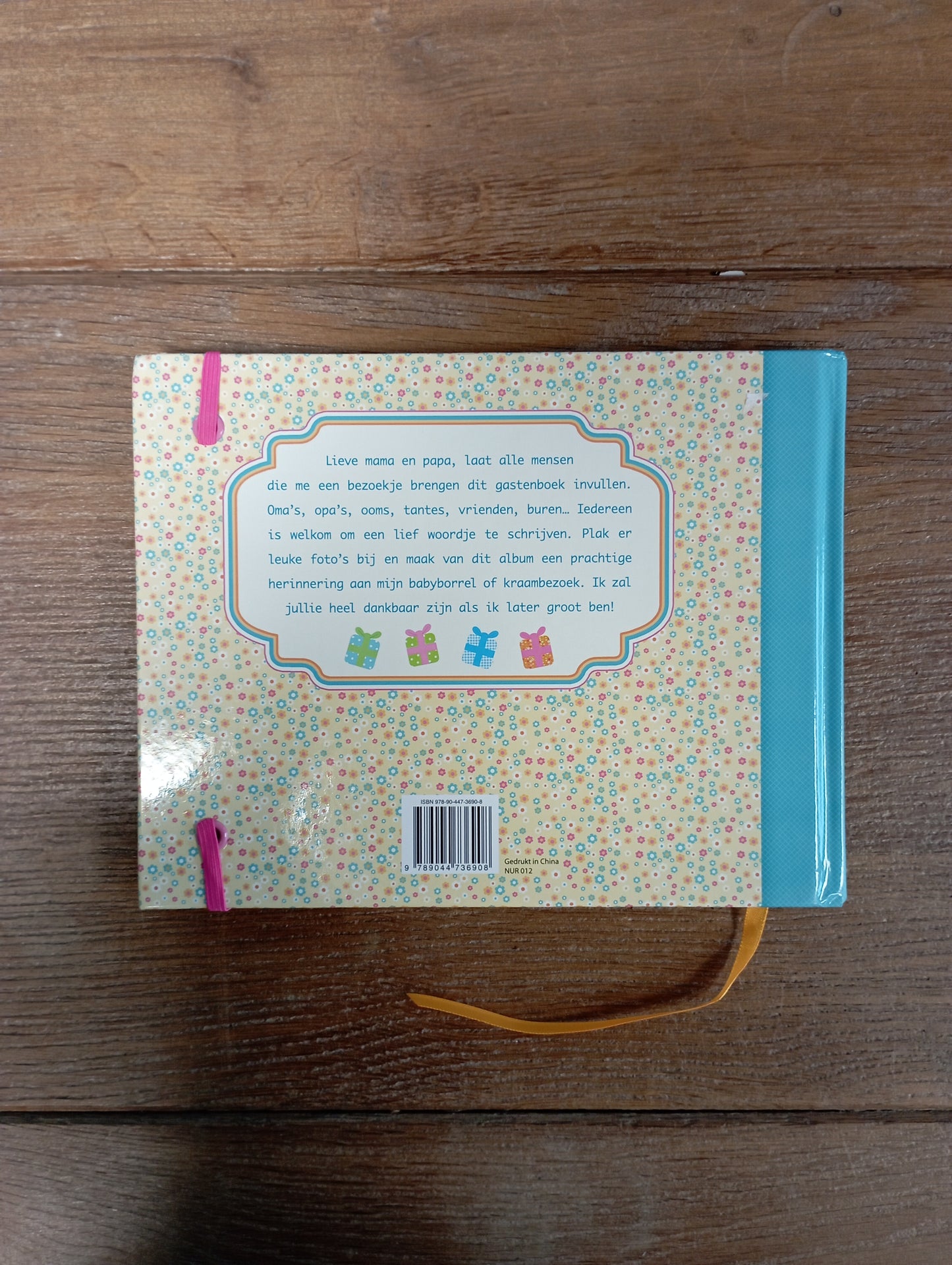 Kraambezoek en babyborrel gastenboek Deltas