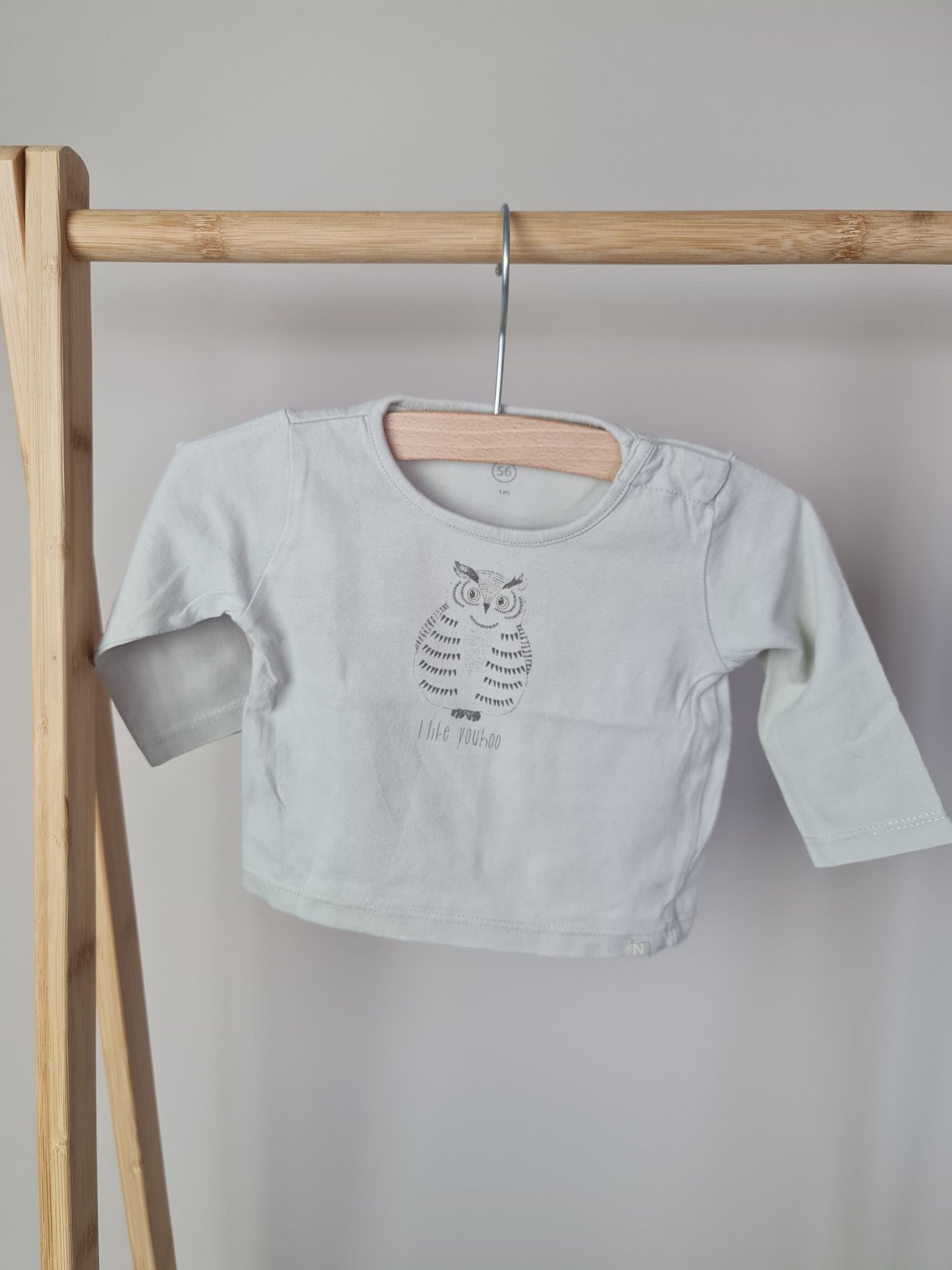 Longsleeve met uil 56 Noppies