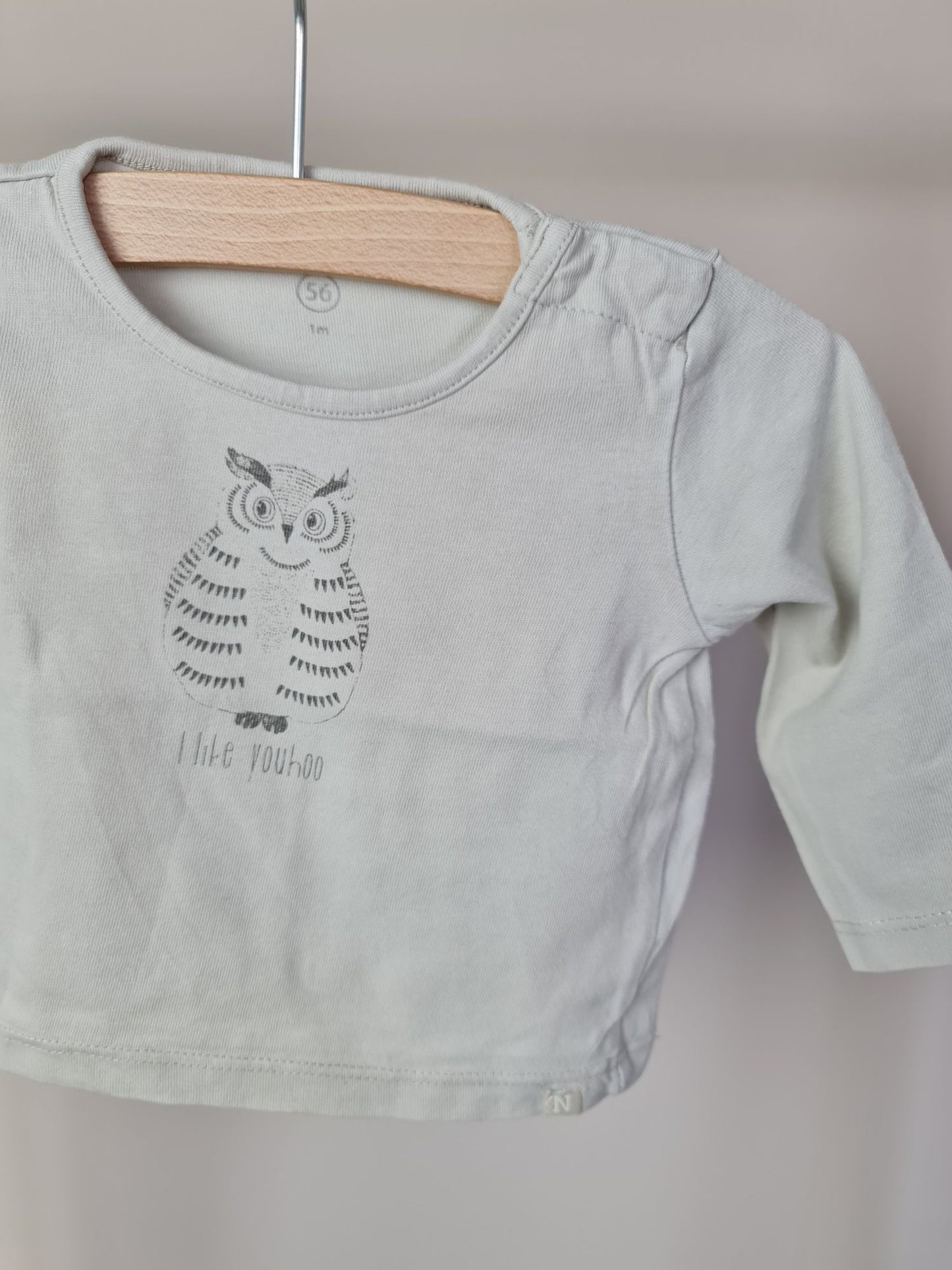 Longsleeve met uil 56 Noppies