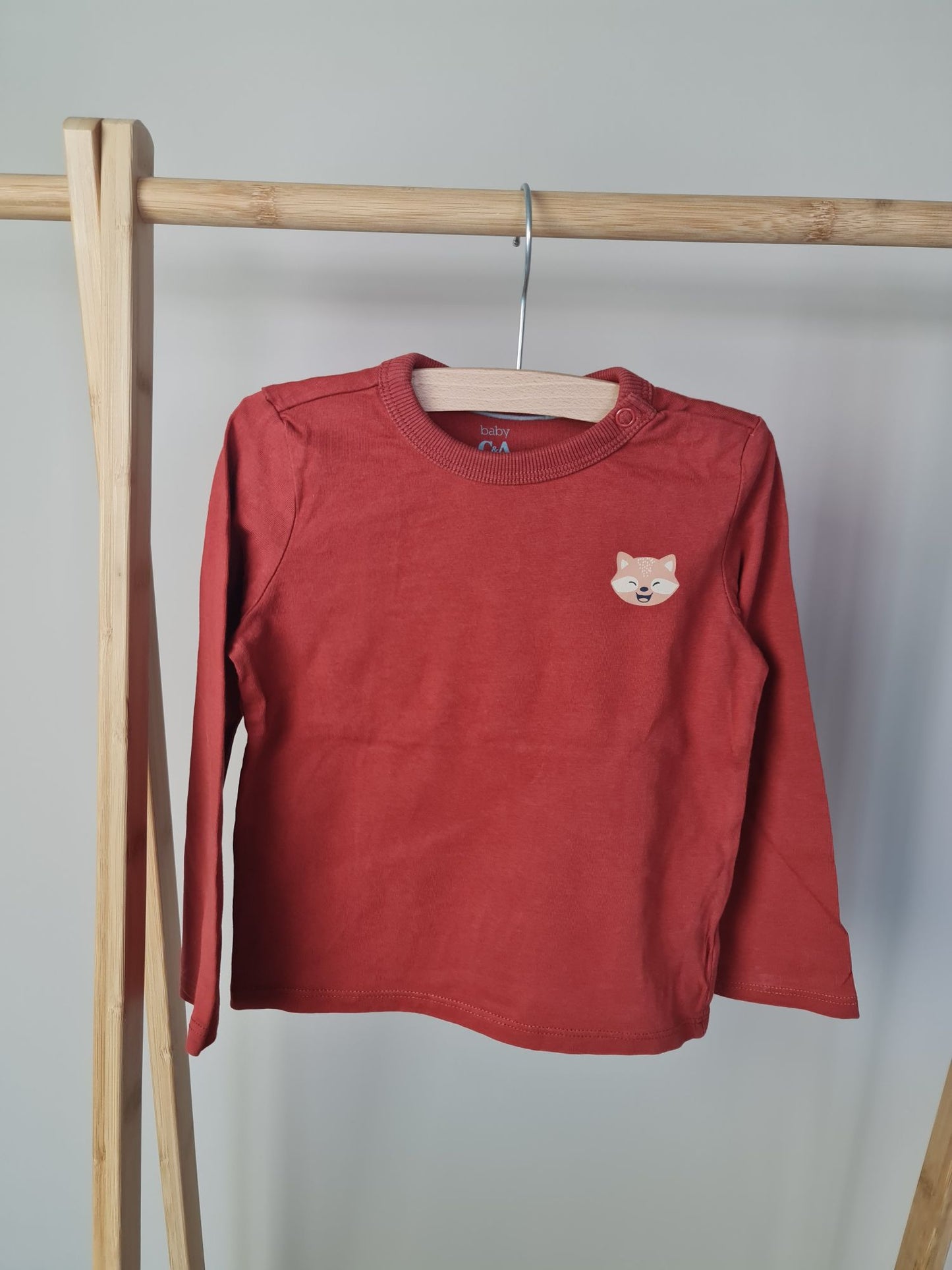 Longsleeve met vosje 98 C&A