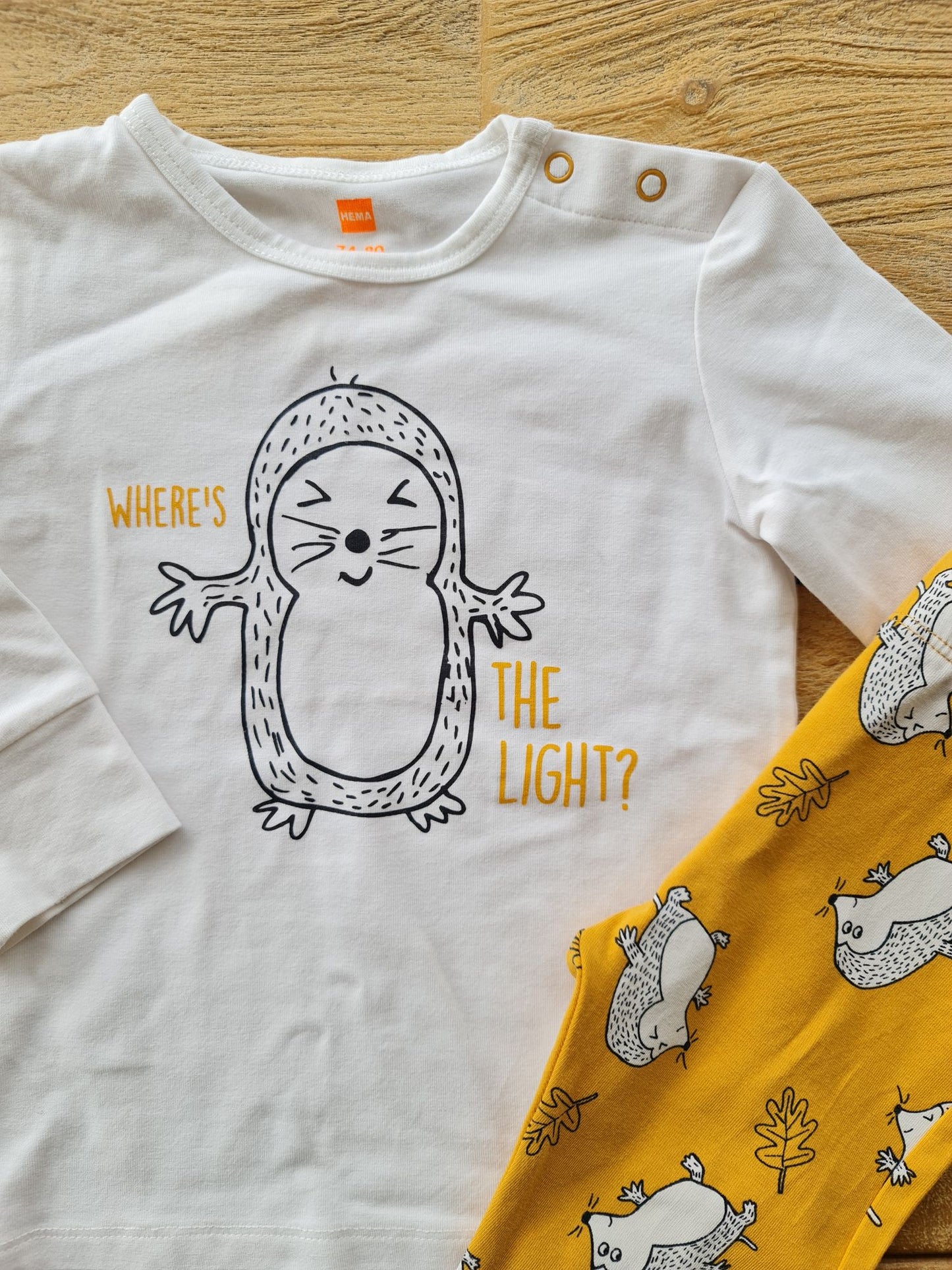 Pyjama met egel 74/80 Hema