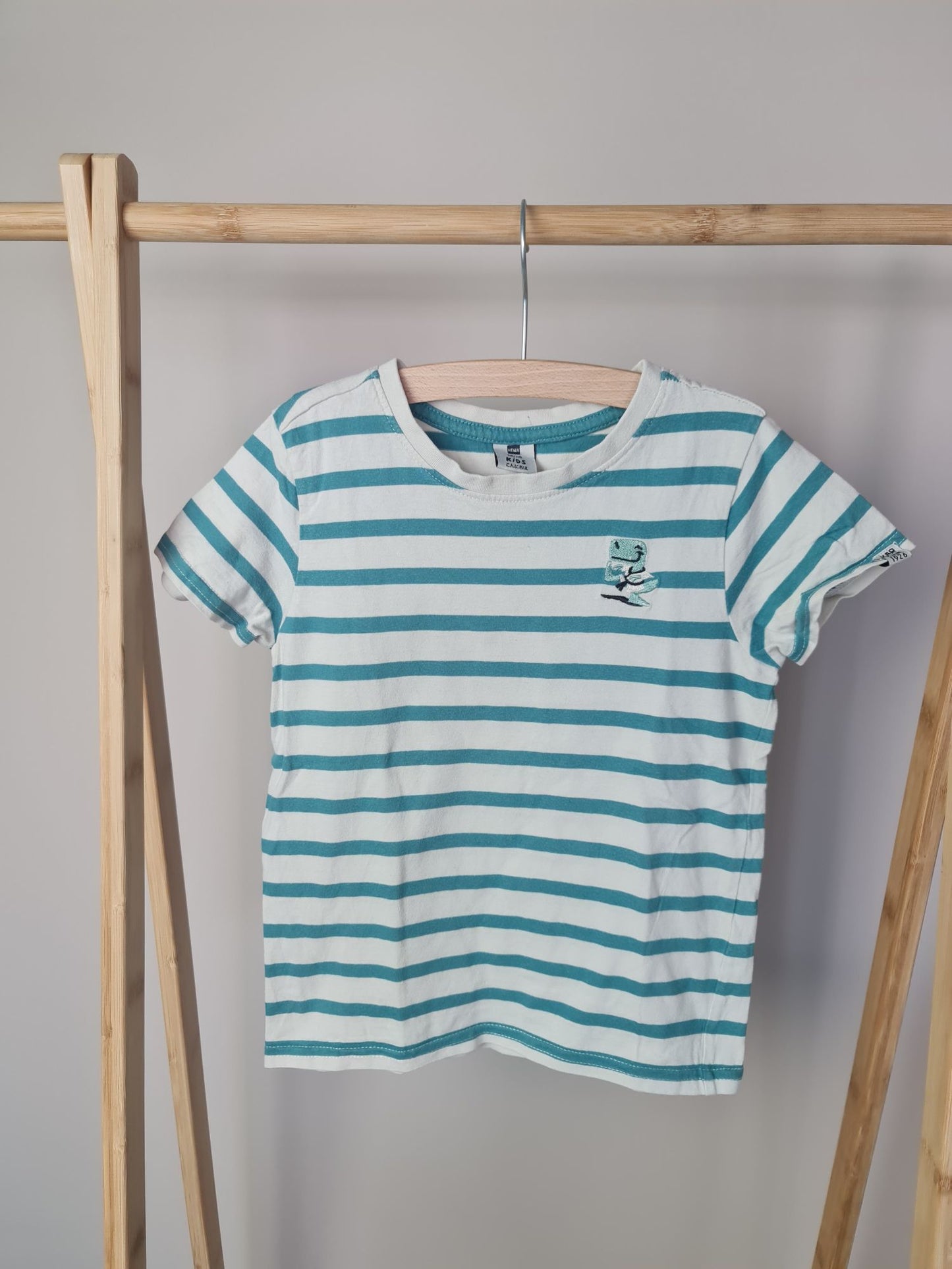 T-shirt met krokodil 110/116 Hema