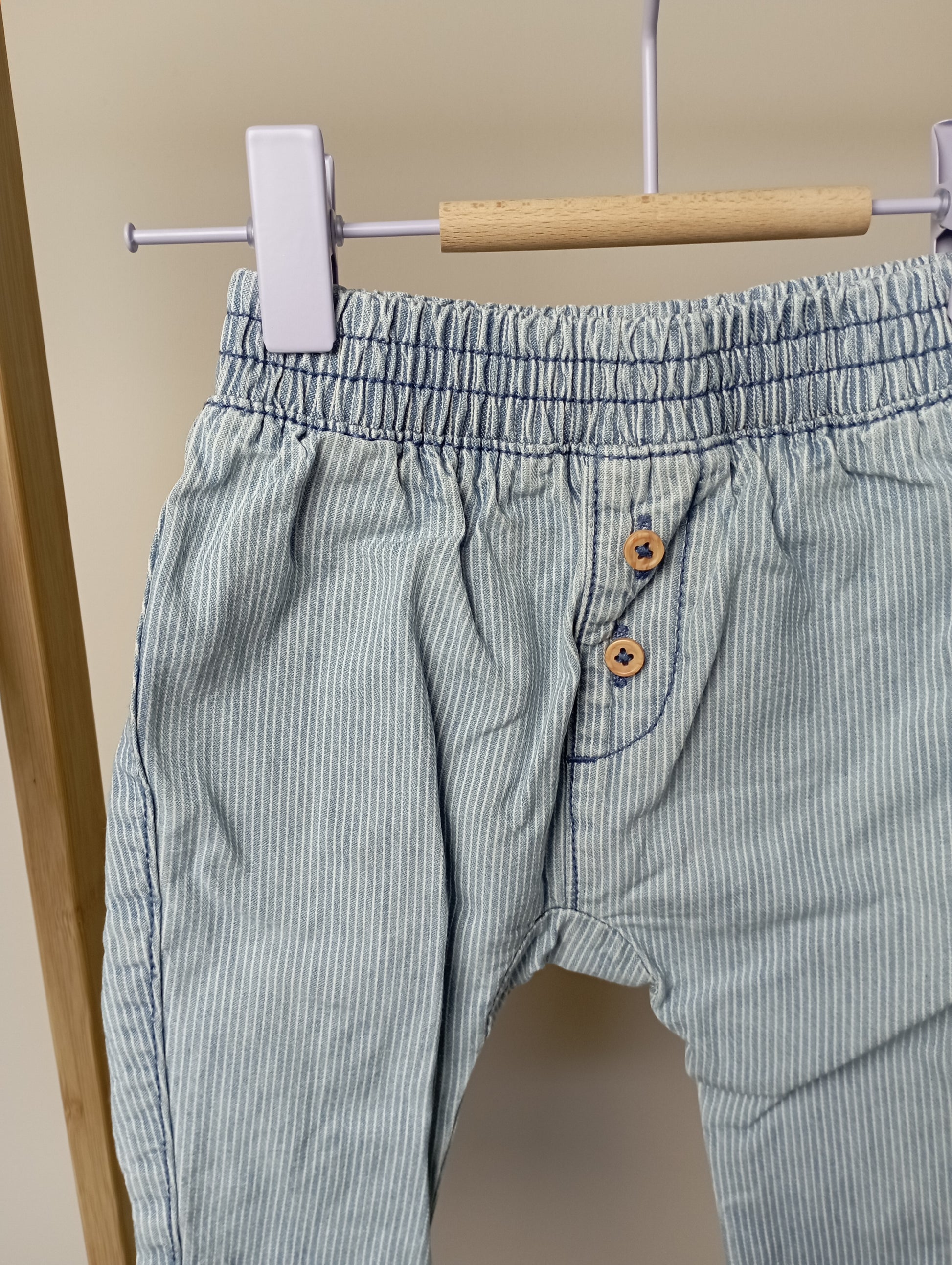 Broek met streepjes 62 Hema