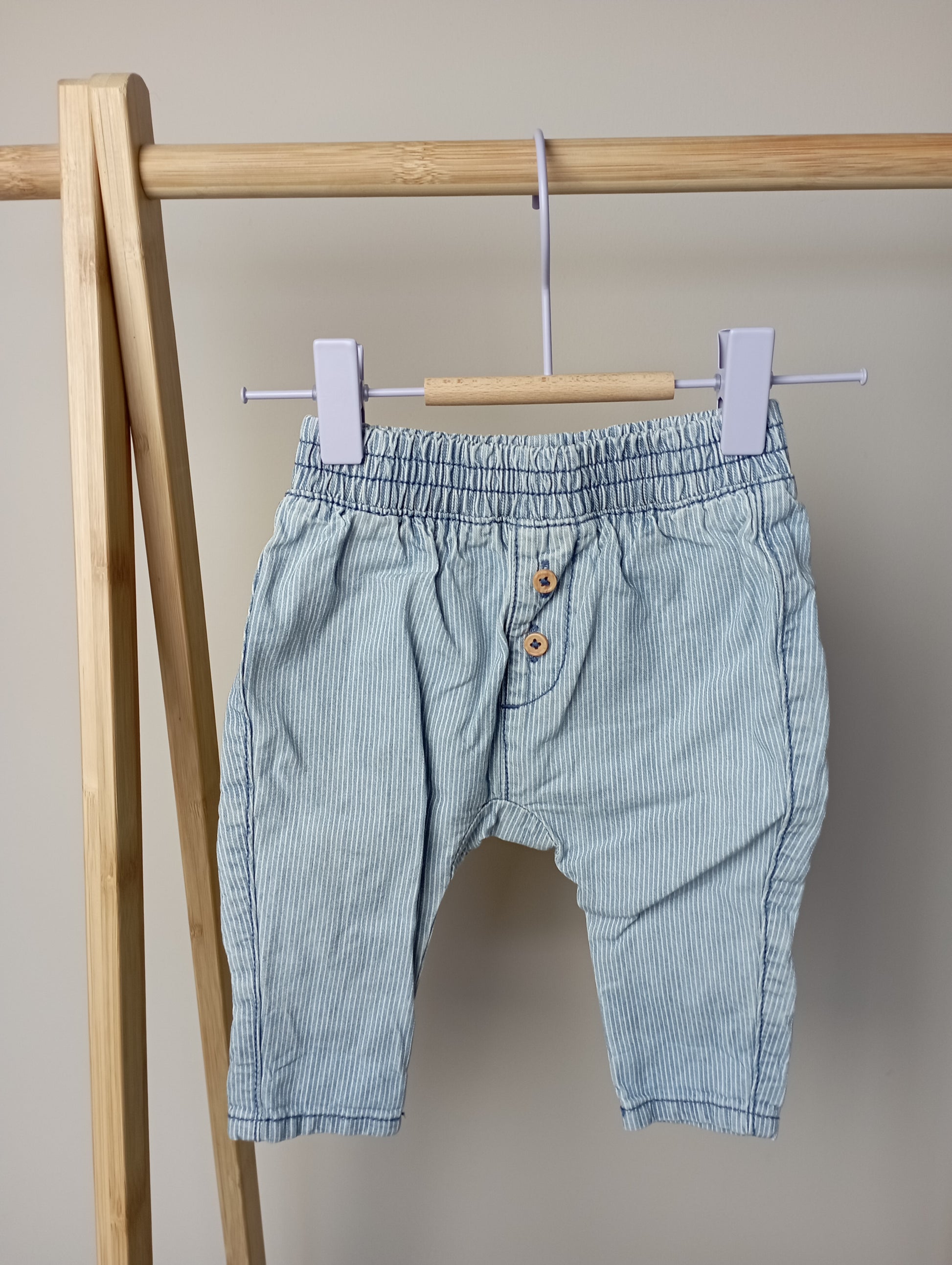 Broek met streepjes 62 Hema