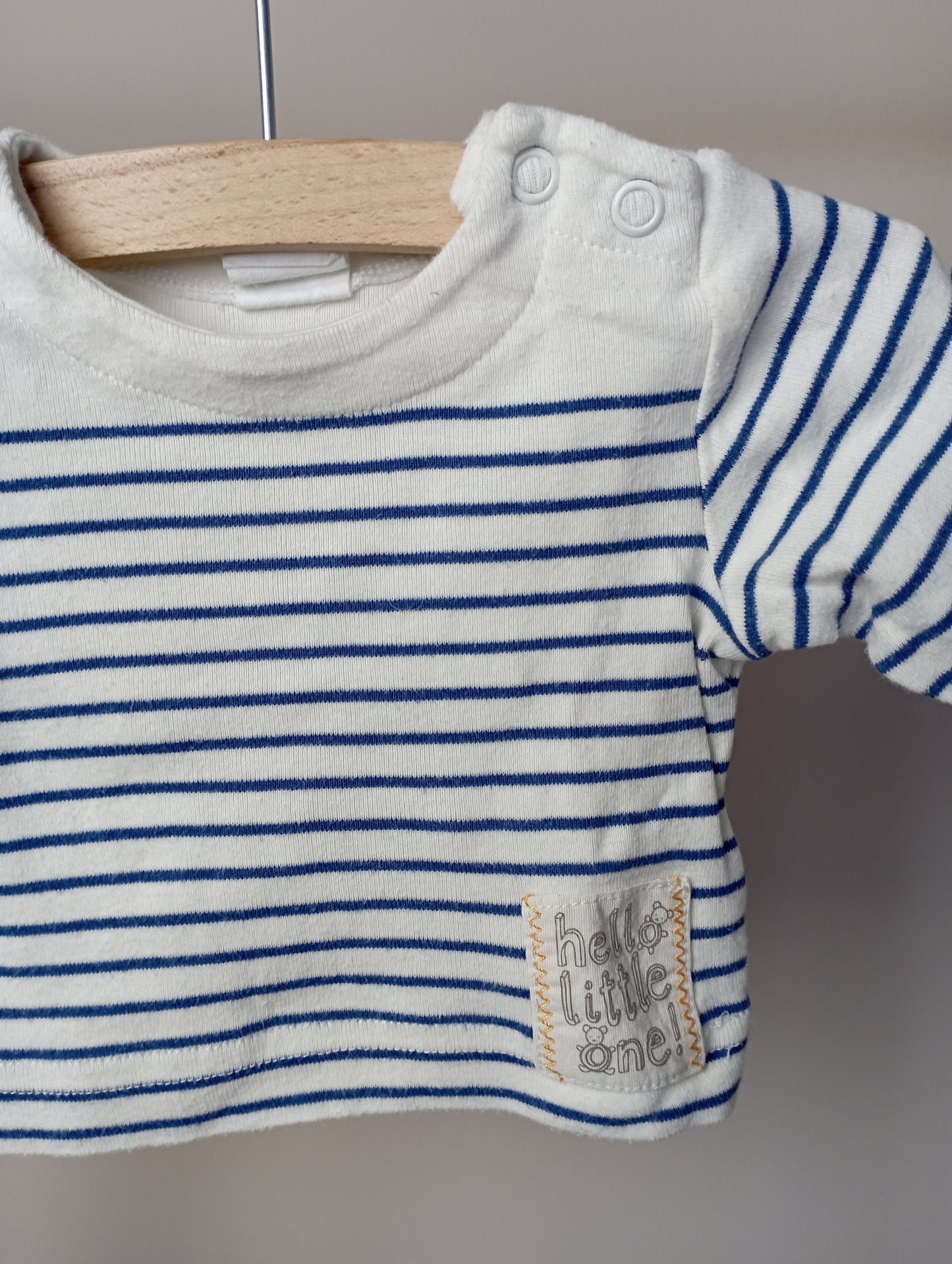 Longsleeve "Hello little one" 50 H&M