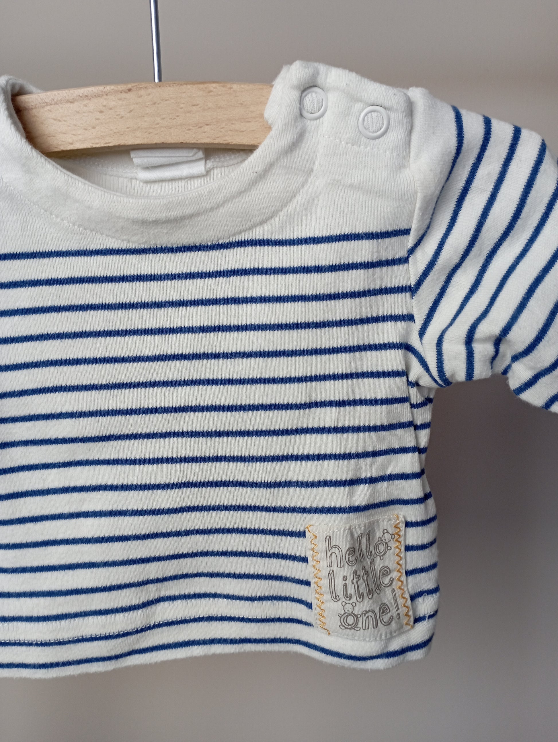 Longsleeve "Hello little one" 50 H&M