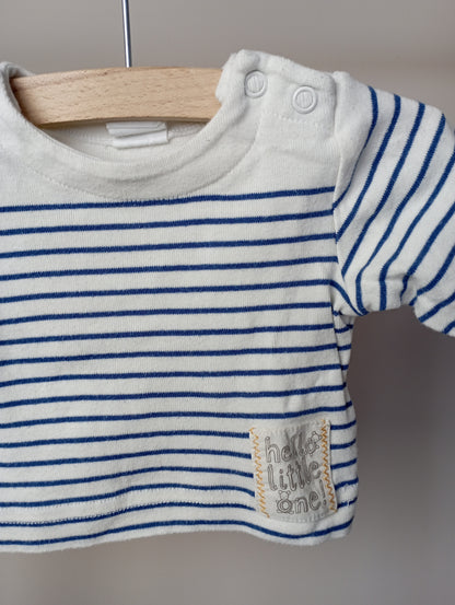 Longsleeve "Hello little one" 50 H&M