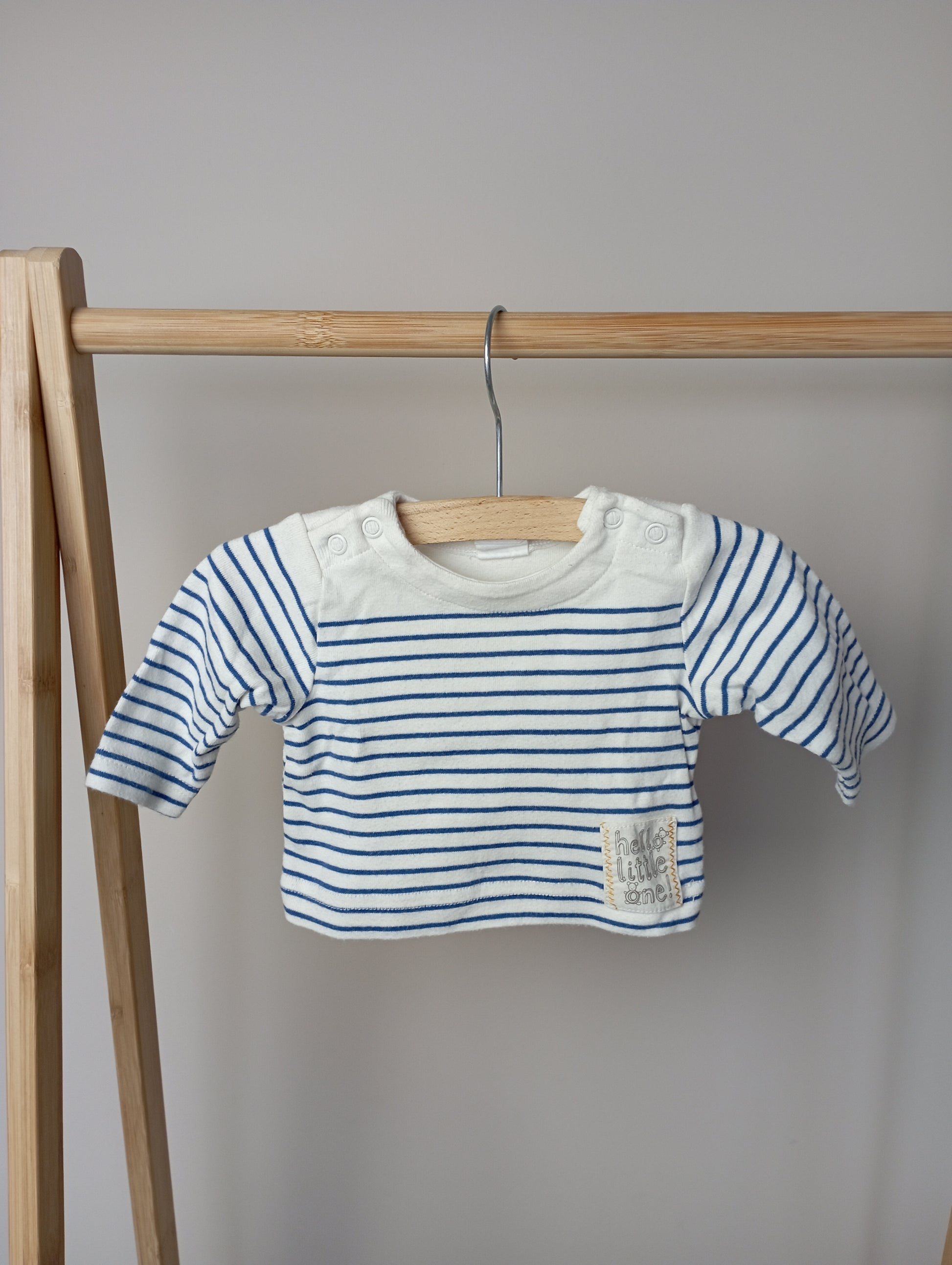 Longsleeve "Hello little one" 50 H&M