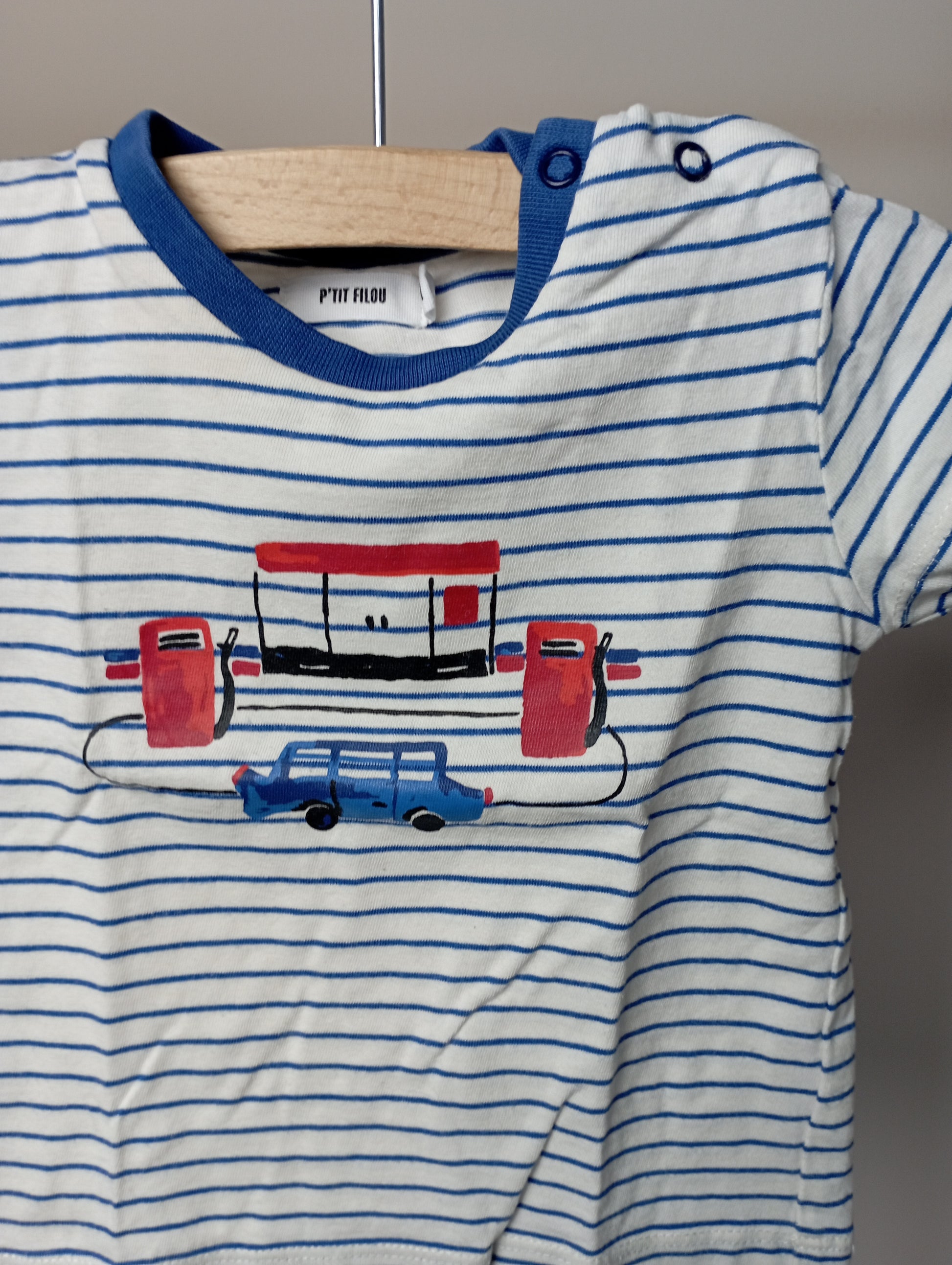 Shirt met tankstation 9m P'tit Filou
