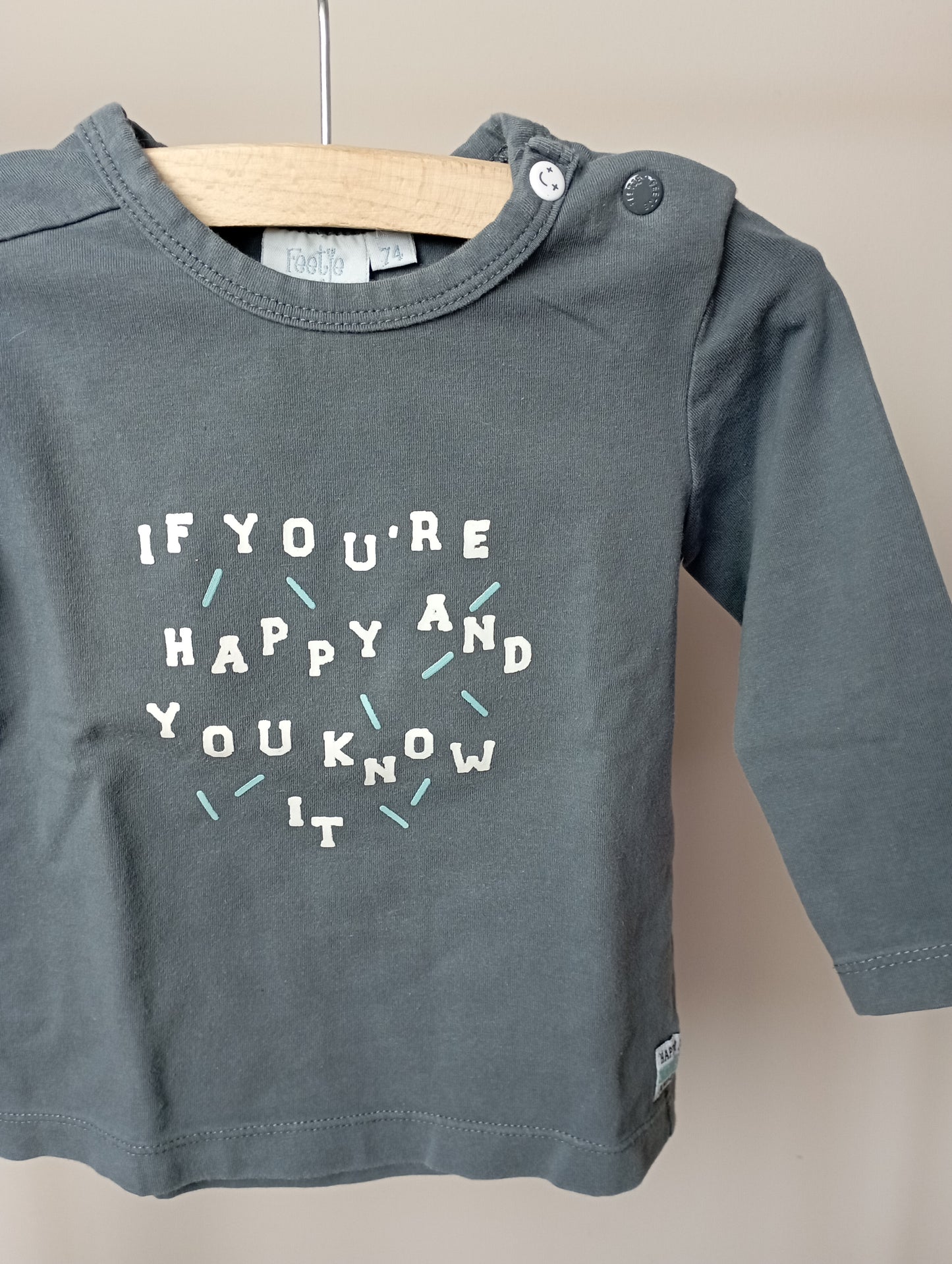 Longsleeve "If you're happy and you know it" 74 Feetje