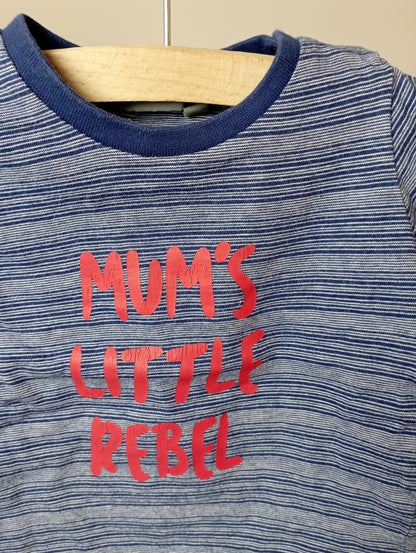 Longsleeve "Mum's little rebel" 62 Bel&Bo
