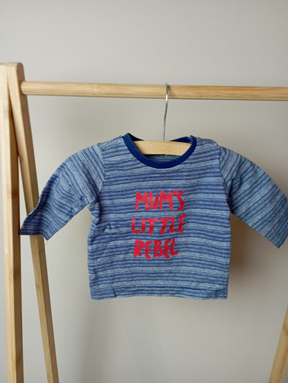 Longsleeve "Mum's little rebel" 62 Bel&Bo