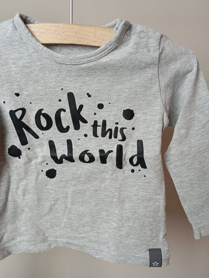 Longsleeve "Rock this World" 62/68 Your Wishes