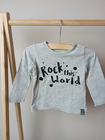 Longsleeve "Rock this World" 62/68 Your Wishes