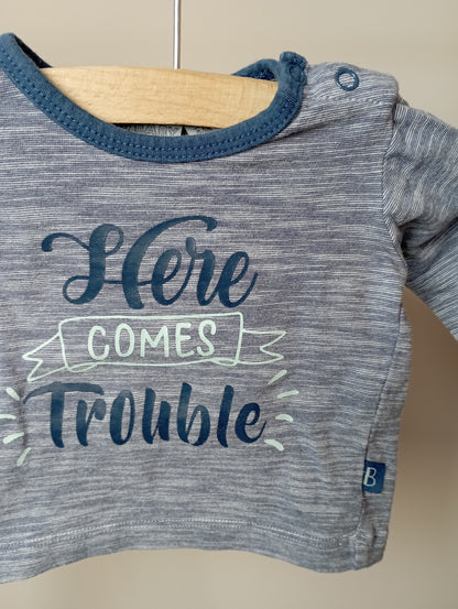 Longsleeve "Here comes trouble" 50 Babylook