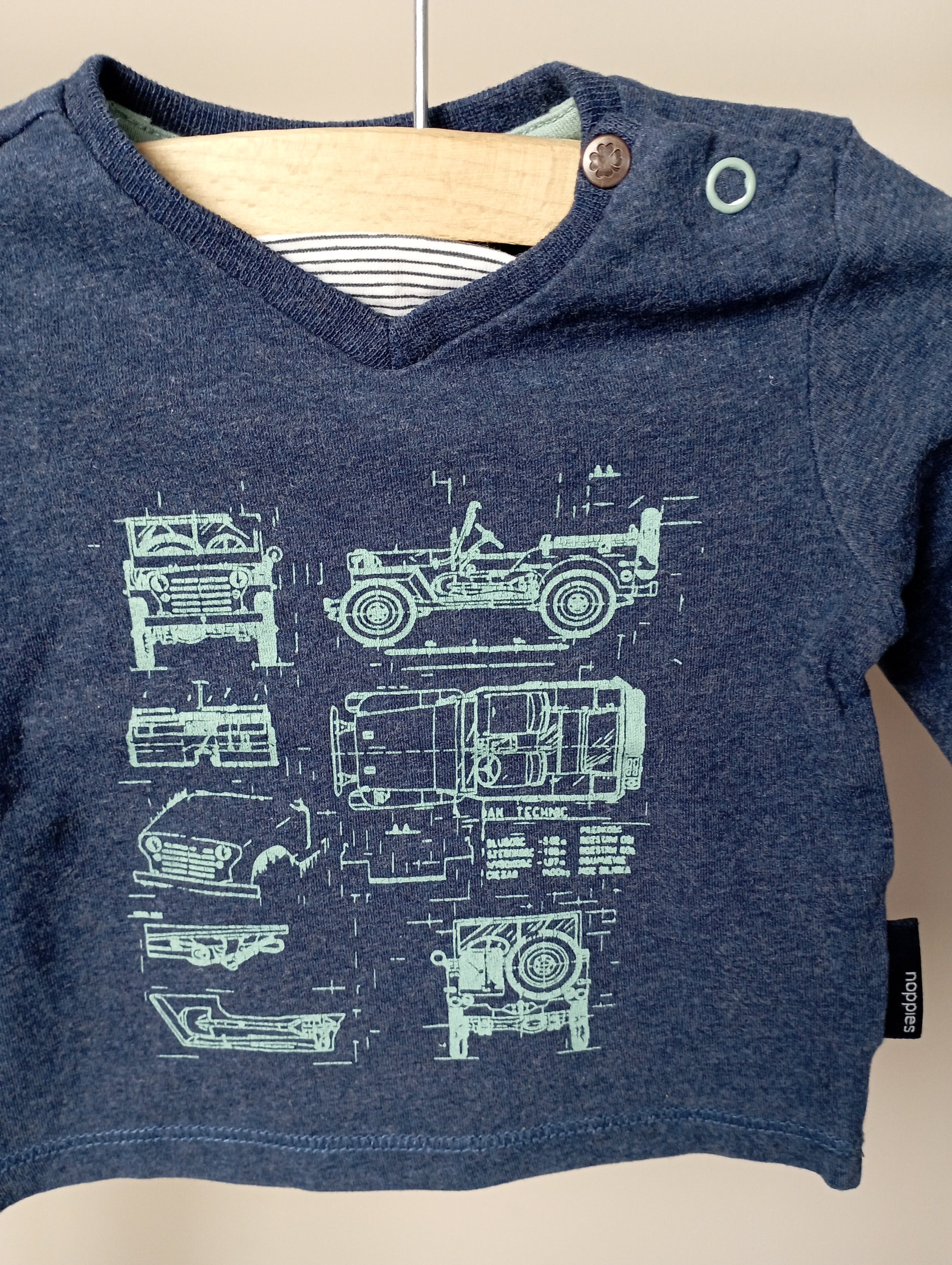 Longsleeve met auto's 56 Noppies