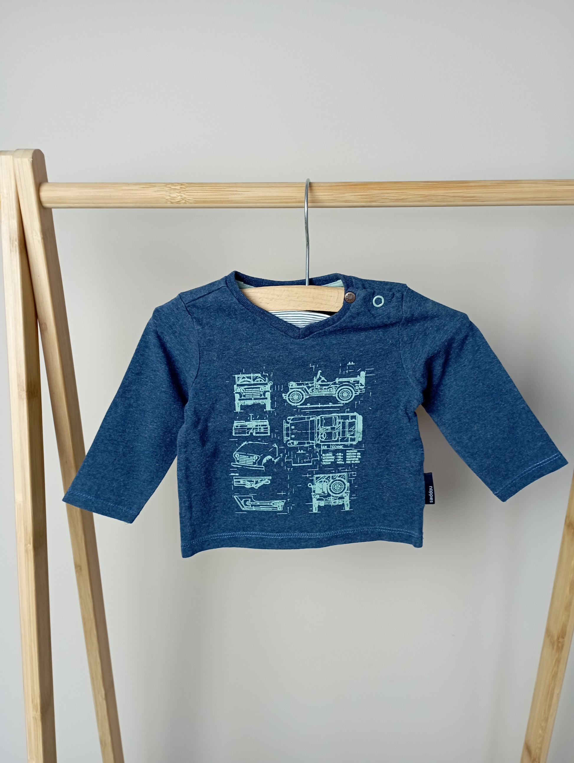 Longsleeve met auto's 56 Noppies
