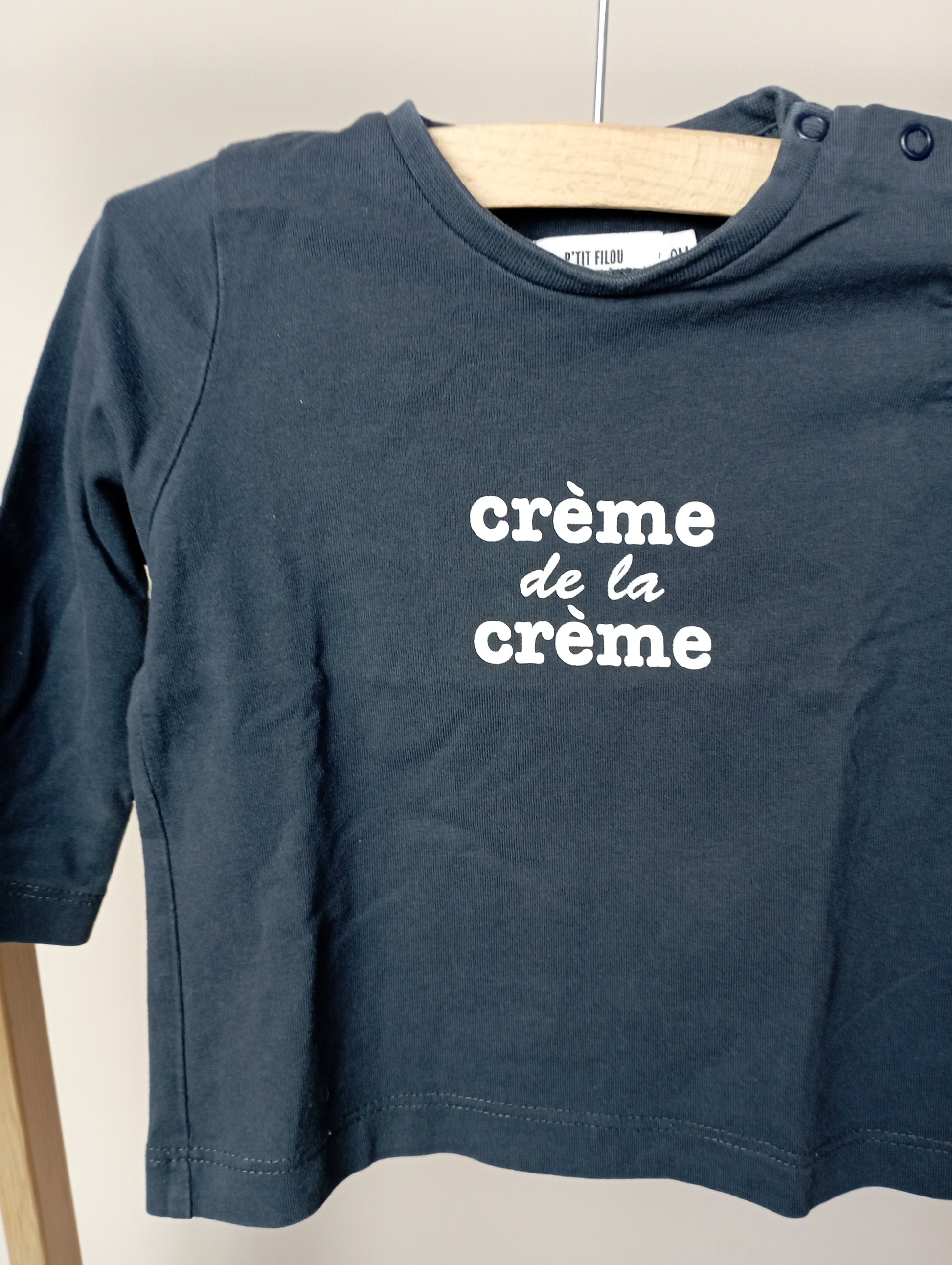 Longsleeve "Crème de la crème" 9m P'tit Filou