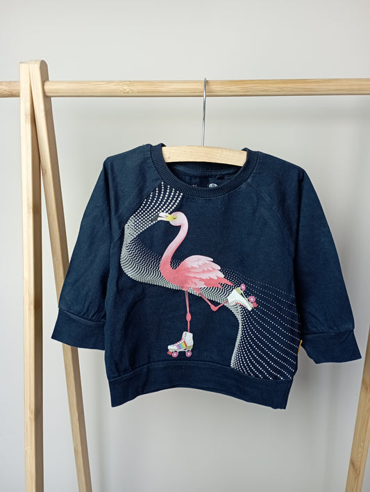Longsleeve met flamingo 92 Stones and Bones