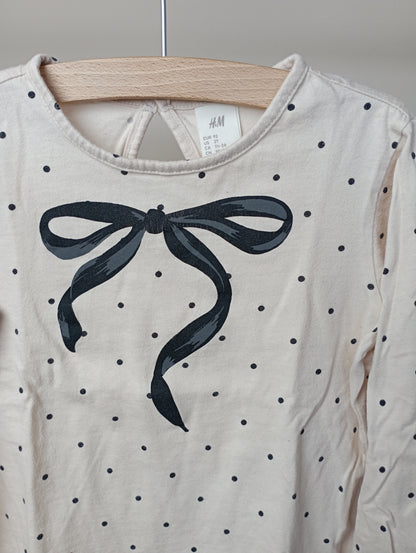 Longsleeve met strik 92 H&M