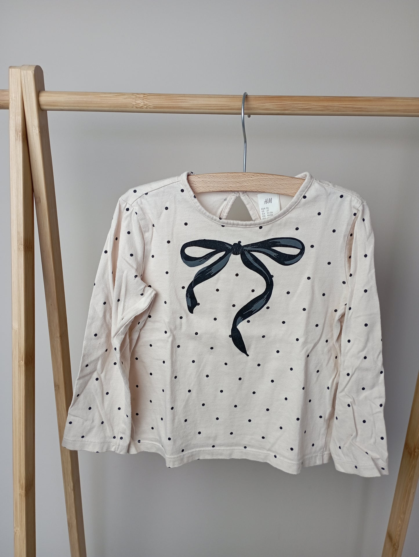 Longsleeve met strik 92 H&M