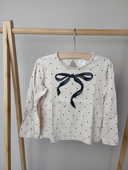 Longsleeve met strik 92 H&M