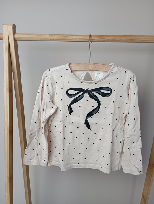 Longsleeve met strik 92 H&M