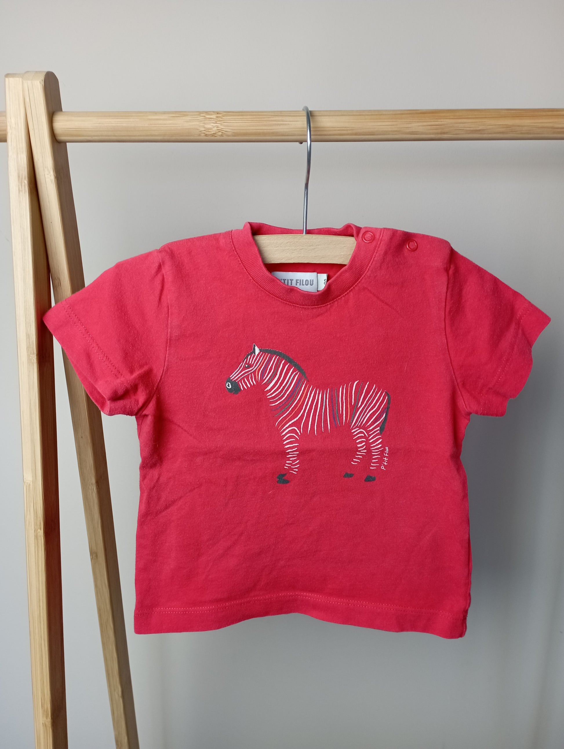 T-shirt met zebra 80 P'tit Filou