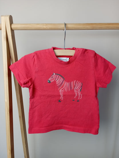 T-shirt met zebra 80 P'tit Filou