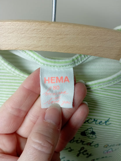 Shirtje "Welcome to my secret garden..." 80 Hema