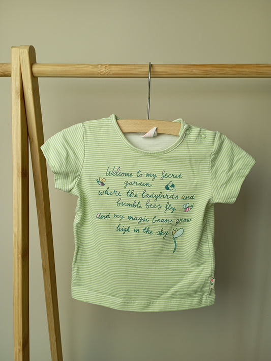 Shirtje "Welcome to my secret garden..." 80 Hema