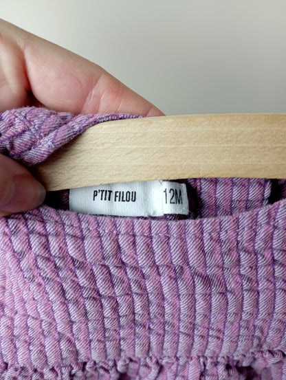 Stretchy bloesje 12m P'tit Filou