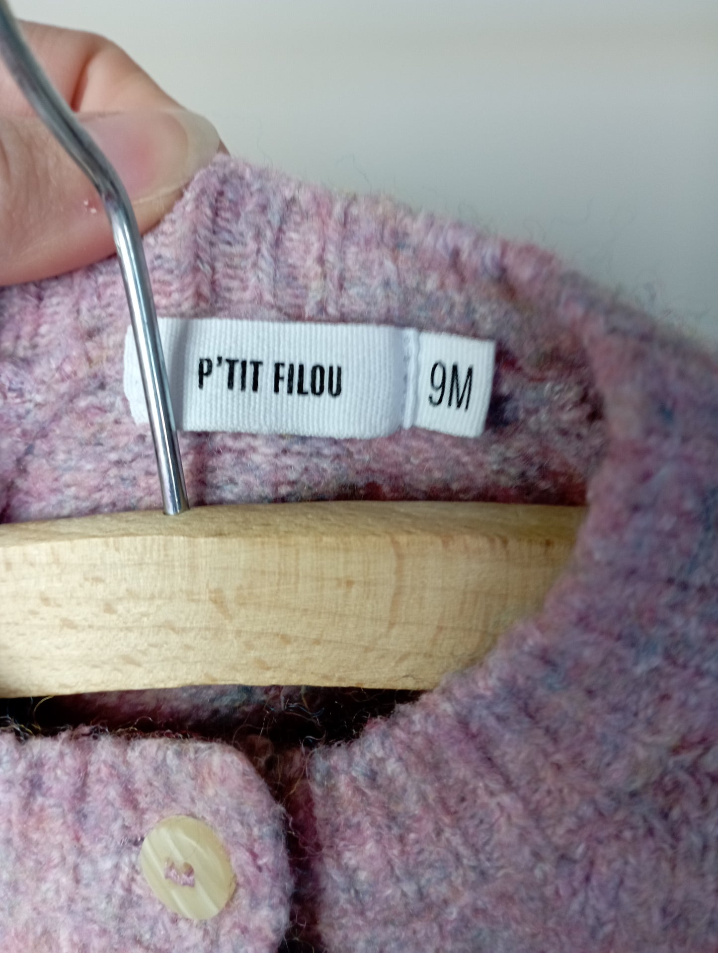 Gebreid vestje 9m P'tit Filou