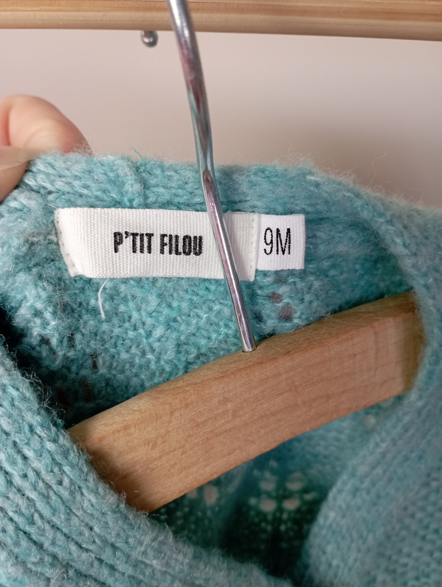 Gebreid vestje 9m P'tit Filou