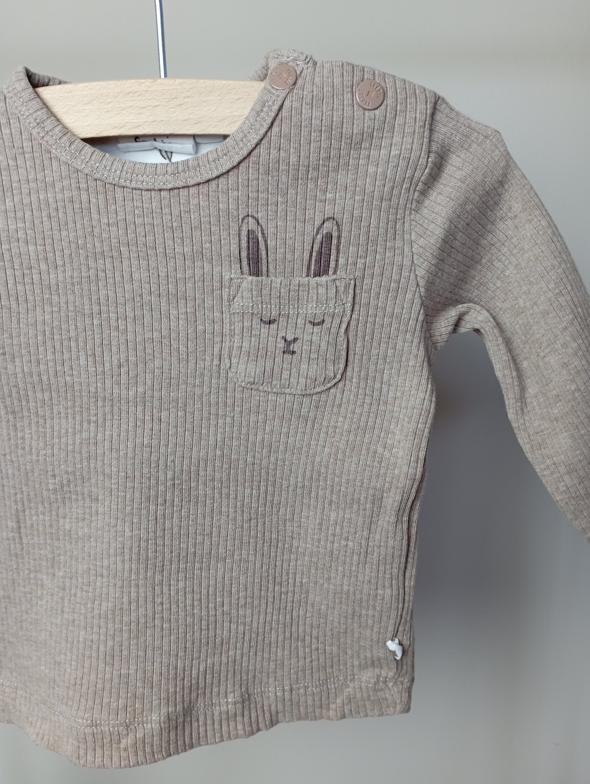 Longsleeve met konijntje 62 Feetje