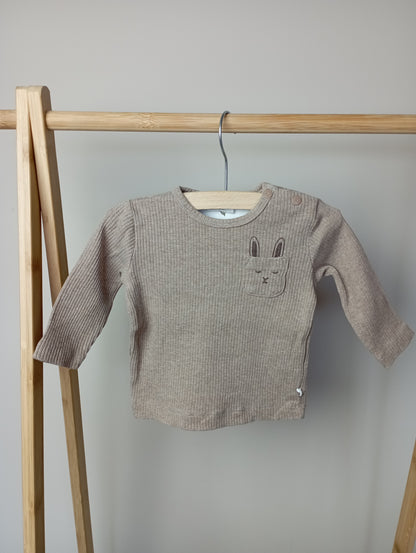 Longsleeve met konijntje 62 Feetje