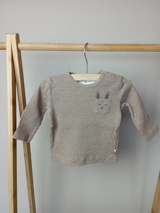 Longsleeve met konijntje 62 Feetje