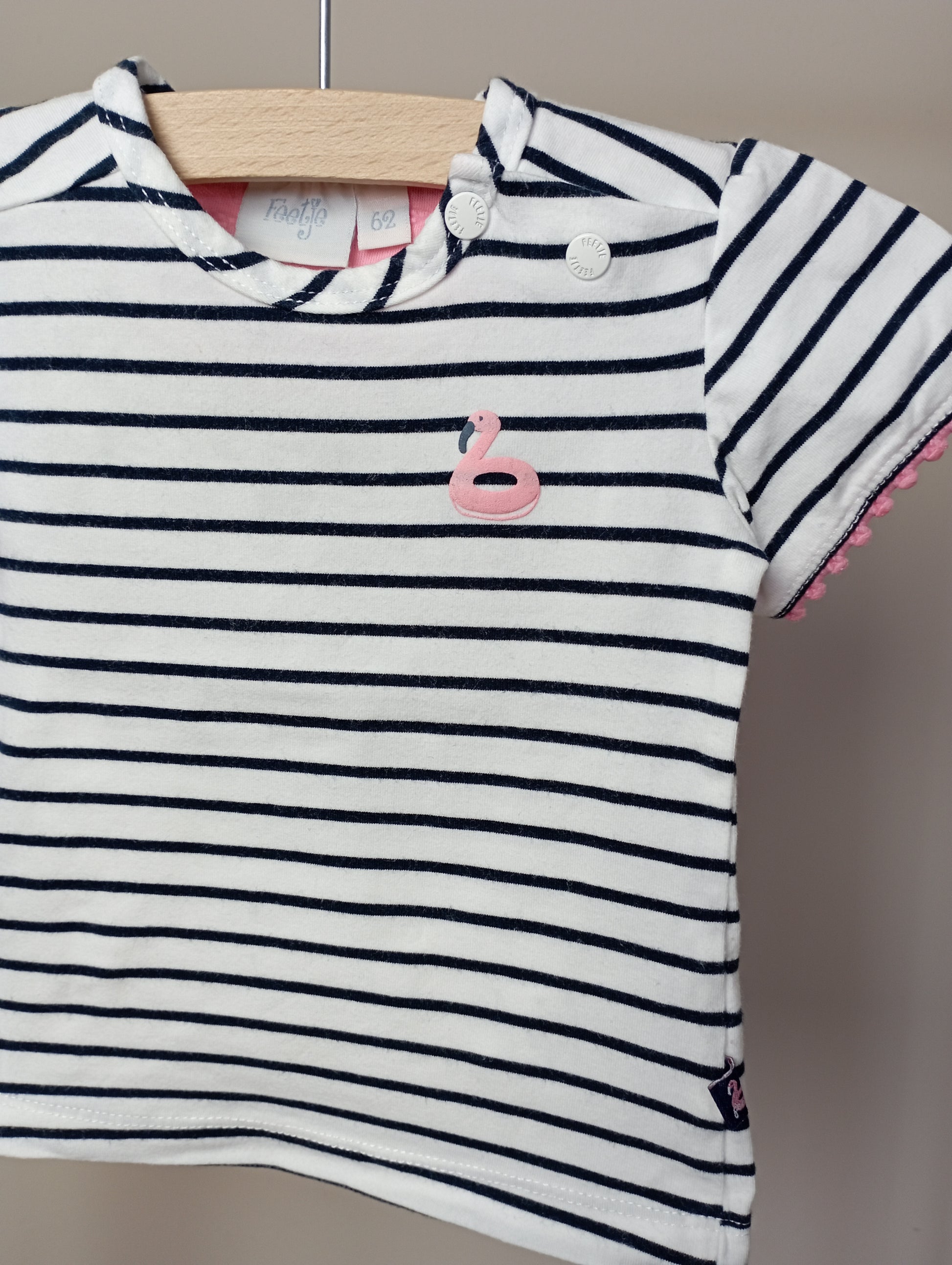 Shirt met flamingo 62 Feetje