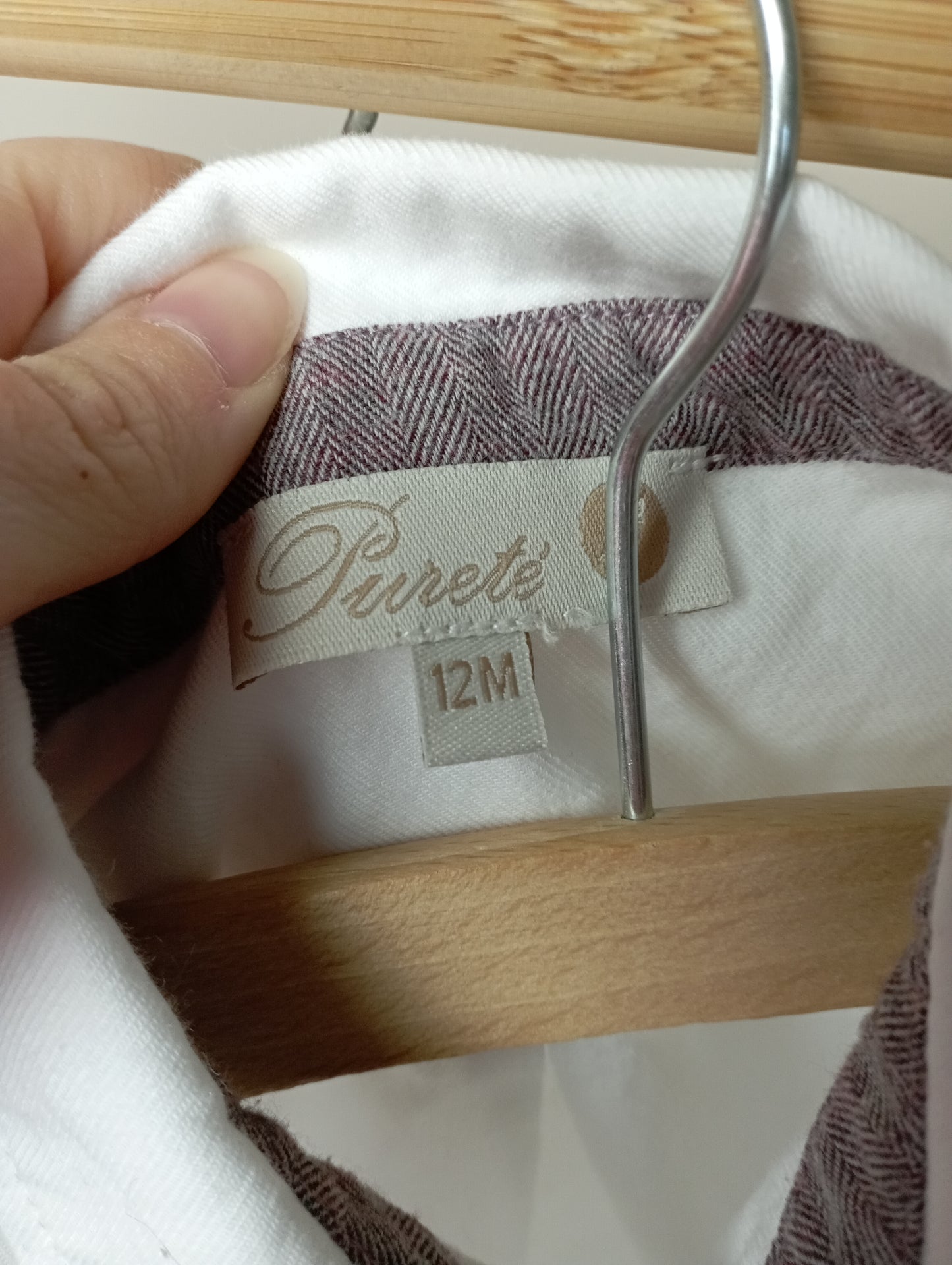 Setje met romperhemdje & salopette 12m Pureté