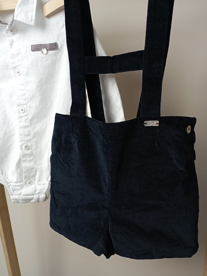 Setje met romperhemdje & salopette 12m Pureté