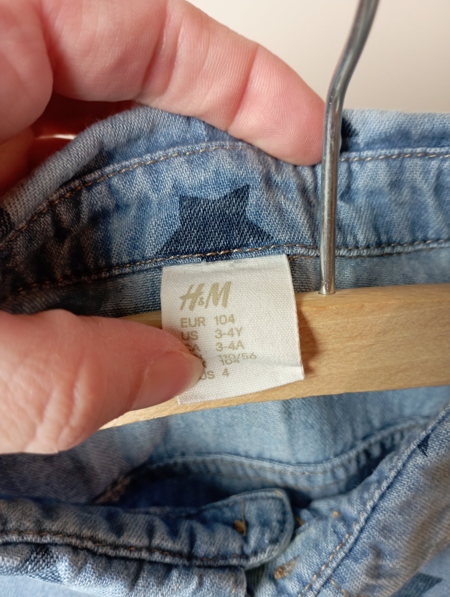 Hemd met sterren 104 H&M