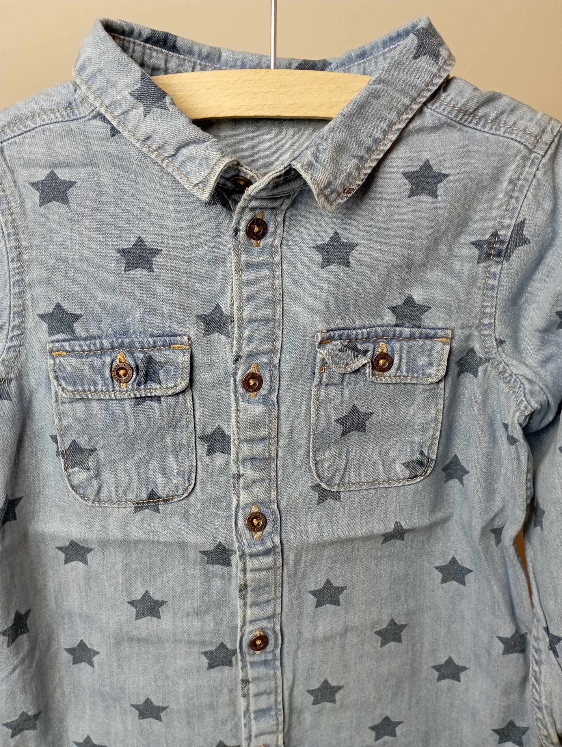 Hemd met sterren 104 H&M
