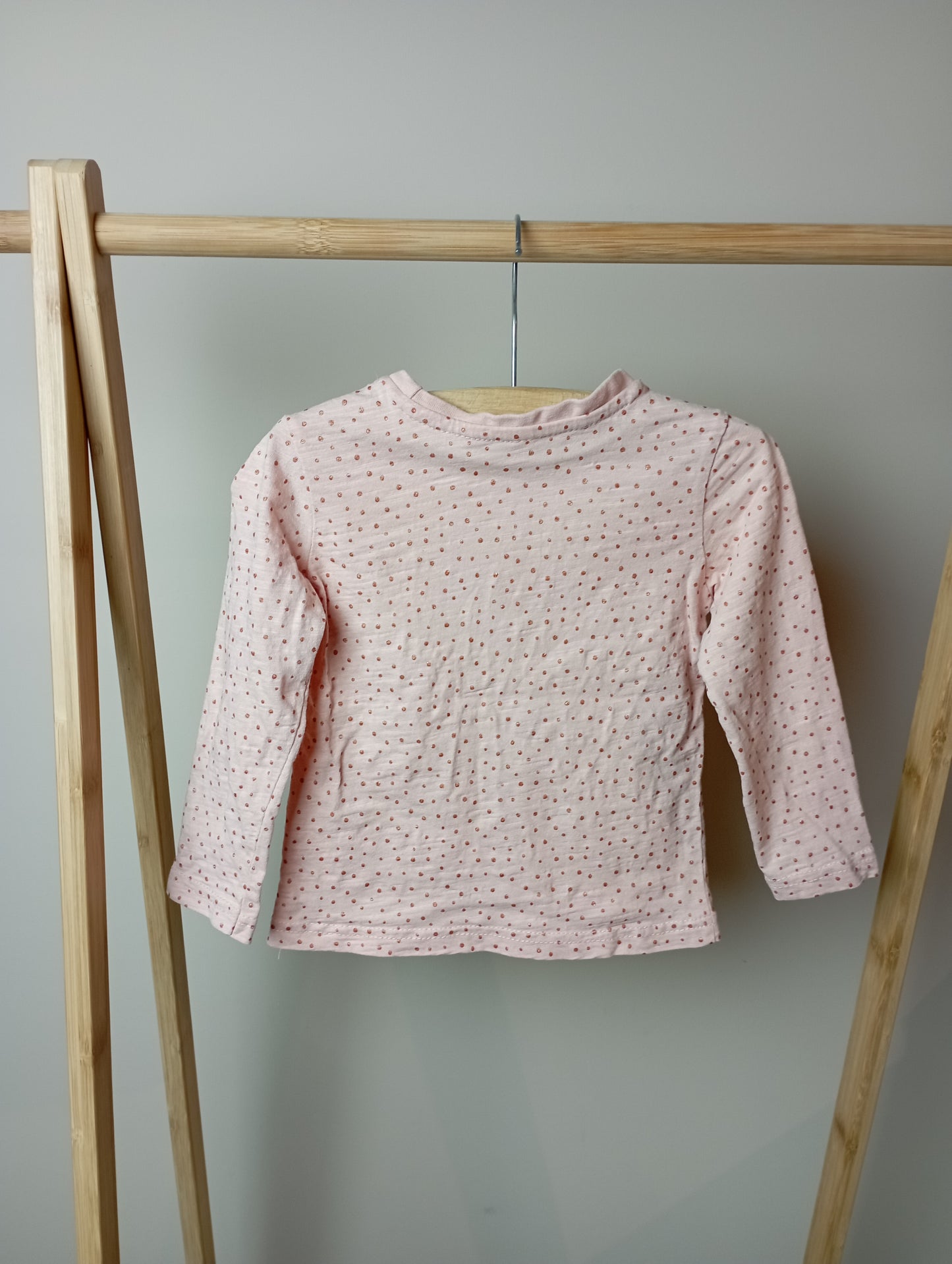 Longsleeve met glinsterende bolletjes 92 Zeeman