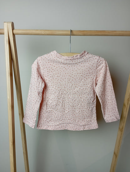 Longsleeve met glinsterende bolletjes 92 Zeeman