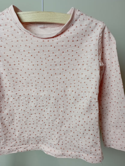 Longsleeve met glinsterende bolletjes 92 Zeeman