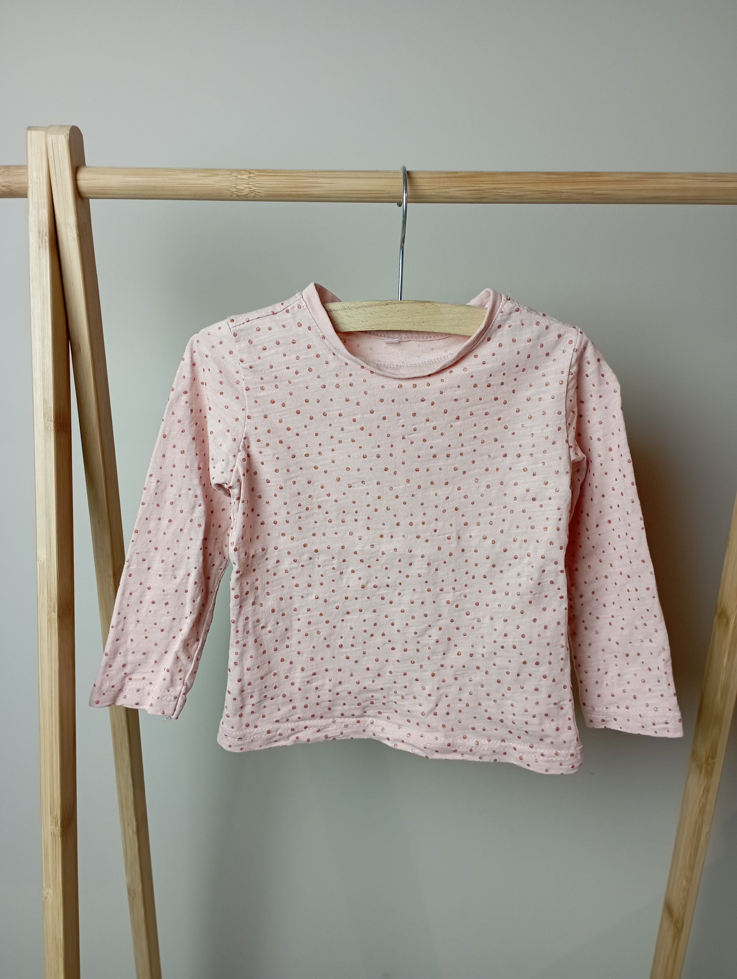 Longsleeve met glinsterende bolletjes 92 Zeeman
